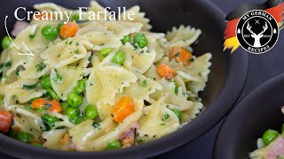 Creamy Farfalle  Quick amp Easy Pasta Dish ✪ MyGermanRecipes [upl. by Helve]