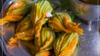 Fresh Stuffed Squash Blossoms with Burrata amp Black Olive Tapenade [upl. by Mckenzie]