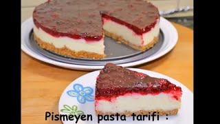 Harika Pişmeyen pasta tarifi  yalanci cheesecake [upl. by Chrissa]