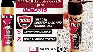 100 Kill Cockroach amp Mosquito Mortein 2 In 1 Insects killer Review [upl. by Hgielram]