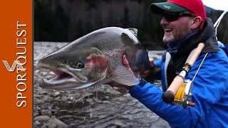 Fly fishing for Steelheads on the Skeena River BC Canada [upl. by Prentiss]