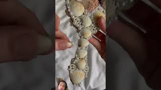 Making a shell mirror 🐚🪞🫶🏻 diy handmade jewelry [upl. by Zarger106]