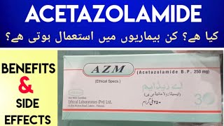 Azm Acetazolamide 250MG Uses amp Side Effects In Urdu Hindi  Azm Tablet  Acetazolamide Diamox 250 [upl. by Nimsaj]