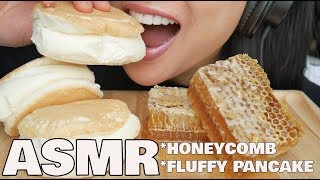 ASMR HONEYCOMB  FLUFFY PANCAKE EATING SOUNDS  SASASMR [upl. by Ennairrac]