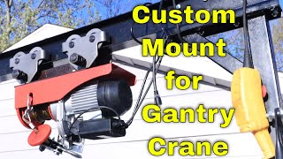 Harbor Freight Electric Hoist Mount for a Gantry Crane by GettinJunkDone [upl. by Einnob]