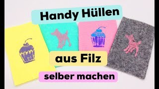 Handyhüllen selber machen 📱 ohne nähen [upl. by Hahseram]