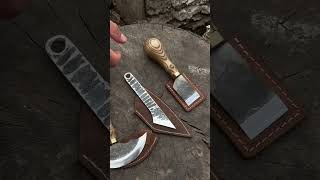 HandForged Leather Knives Round Kiridashi amp Skiving Knives craft handmade leatherworking [upl. by Douglass344]