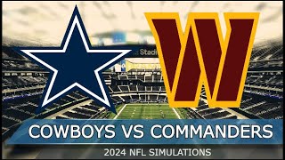 Dallas Cowboys vs Washington Commanders  NFL Week 18 Full Game Highlights  Madden 24 Sim [upl. by Margaux]