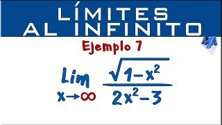 Limites al infinito  Ejemplo 7 [upl. by Amoreta]