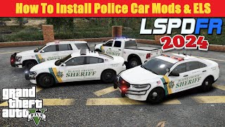 How To Install Police Car Mods amp ELS Into GTA 5  2024  NEW DLC  Step By Step Installation lspdfr [upl. by Nywled]