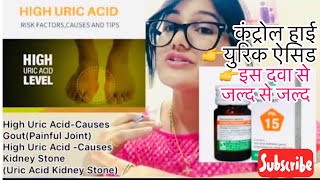 युरिक ऐसिड का जड़ से इलाज High Uric Acid Best Homeopathic Treatment By DrRukmani Choudhary [upl. by Hornstein]