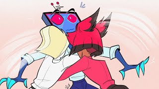 Vox gets a group hug  Hazbin Hotel comic dub [upl. by Yahc]