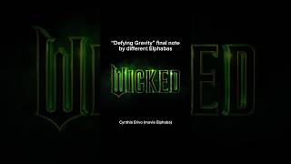 “Defying Gravity” riff sung by different Elphabas 💚 [upl. by Nyleve]