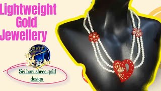 Necklace from 15 gram Light weight gold jewellery designlatest jewellery design [upl. by Glaudia]