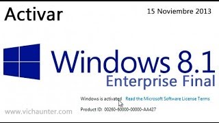 Activar windows 81 enterprise FUNCIONA01Enero2016Mega [upl. by Aineles553]