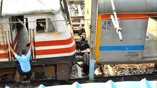 WAP5 Loco coupling  KANPUR SHATABDI Exp amp Departure from New Delhi [upl. by Keisling]