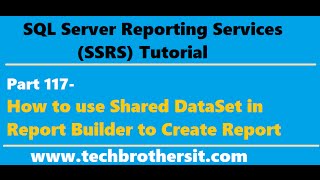 SSRS Tutorial Part 117How to use Shared DataSet in Report Builder to Create Report [upl. by Ellehcam]