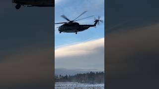 Landing and takeoff in the snow  German Air Force CH53GS helicopter… [upl. by Chaney875]