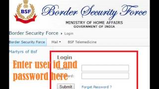 BSF payslip download View or Print  wwwbsfgovin Home login [upl. by Enisaj246]