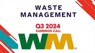 Waste Management WM Q3 2024 Earnings Call [upl. by Shoshanna]