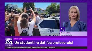 Incident șocant la Constanța Un student a încercat săi dea foc unui profesor [upl. by Marcellus]