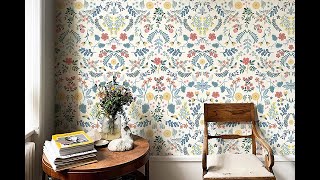 RenterFriendly Peel amp Stick Wallpaper RecommendationJiffdiff Vintage Boho Floral Wallpaper [upl. by Orr510]