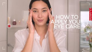 How to apply your eye care  Clarins [upl. by Kore]