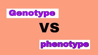 Difference between genotype and phenotype  genotype vs phenotype [upl. by Ydnas866]