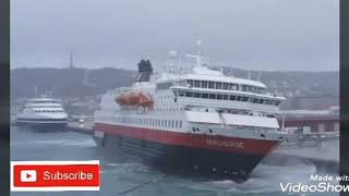 NORDNORGE ferry entered Bodo Harbor ferry landed safely [upl. by Dodie86]