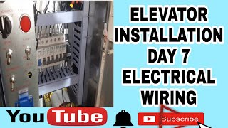 ELEVATOR INSTALLATION DAY 7 ELECTRICAL WIRING Erwin tech [upl. by Ednalrim]