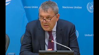 UN Press Conference  Update on UNRWA and the Situation in the Middle East [upl. by Siulesoj]