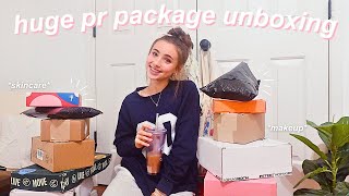 huge pr package unboxing makeup skincare clothes  more [upl. by Gerita]