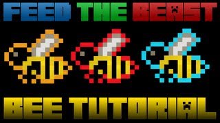 Minecraft Mods Bees Tutorial From Start To Automation Modded FTB Forestry [upl. by Kra270]