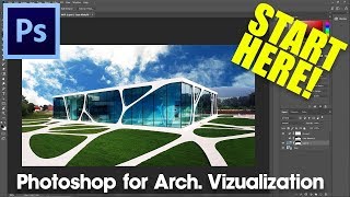 Photoshop LAYERS AND MASKS Tutorial for Beginners  Photoshop for Architecture Tutorial 1 [upl. by Mairym]