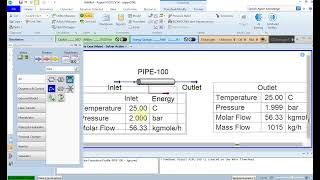 Pipe sizing pressure drop and adjustment tool in Aspen Hysys [upl. by Hoopes]