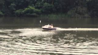 RC Hirobo BOAT STR23ccr Cabin Cruiser Graupner Jet unit 5 [upl. by Asylla]