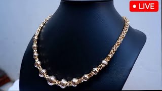 How to make a beautiful 18k gold necklace 🔥🔨 Gold18k gold viral video silver jewellry [upl. by Aleak76]