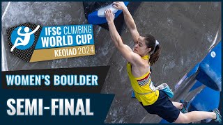 Womens Boulder semifinal  Keqiao 2024 [upl. by Leagiba773]