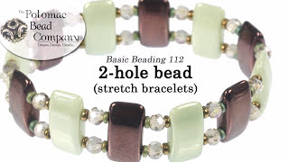 How to Make Stretch Bracelets with 2hole Beads [upl. by Mac]