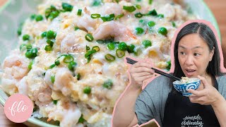 Better Than Chinese Takeout SHRIMP w SILKY SCRAMBLED EGG 滑蛋蝦仁飯 [upl. by Aicelef]