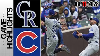 Chicago Cubs vs Colorado Rockies FULL HIGHLIGHTS TODAY September 11 2023 [upl. by Smiley]