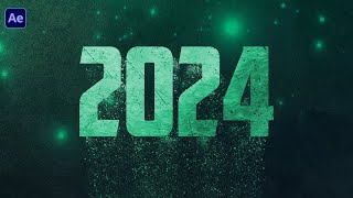 Happy New Year 2024 Text Animation in After Effects  Free Project File [upl. by Airal]