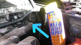 KSeal Ultimate Permanent Head Gasket Repair water in exhaust port  Review kseal headgasket [upl. by Halley]