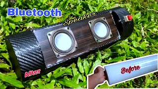 How To Make Bluetooth Soundbar Using a plastic wraproll Homemade bluetoothspeaker bluetoothdiy [upl. by Ule]