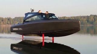 New Electric Hydrofoil Boat Makes Long Journey [upl. by Oetomit]