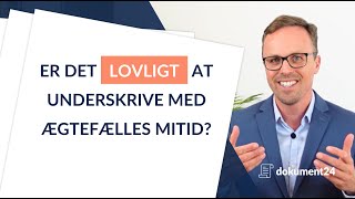 Det er ulovligt at skrive under med Ægtefælles MitID [upl. by Eivi]