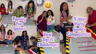 Christmas Party Games  Family Fun Challenge Fun Games With Family challenge [upl. by Som955]