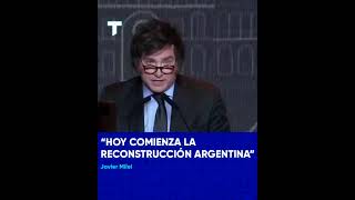 LAS PRIMERAS PALABRAS DE JAVIER MILEI COMO PRESIDENTE DE ARGENTINA [upl. by Steen417]