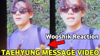 BTS Taehyung Surprised Wooshik at His Fanmeeting with Warm Message Video BTS V and Wooga Squad 2023 [upl. by Dame]