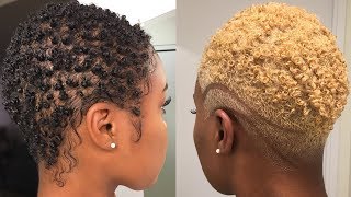 How to Safely Bleach Natural Hair Black to Blonde  Dyeing Short Natural Hair  Nia Hope [upl. by Bergh246]